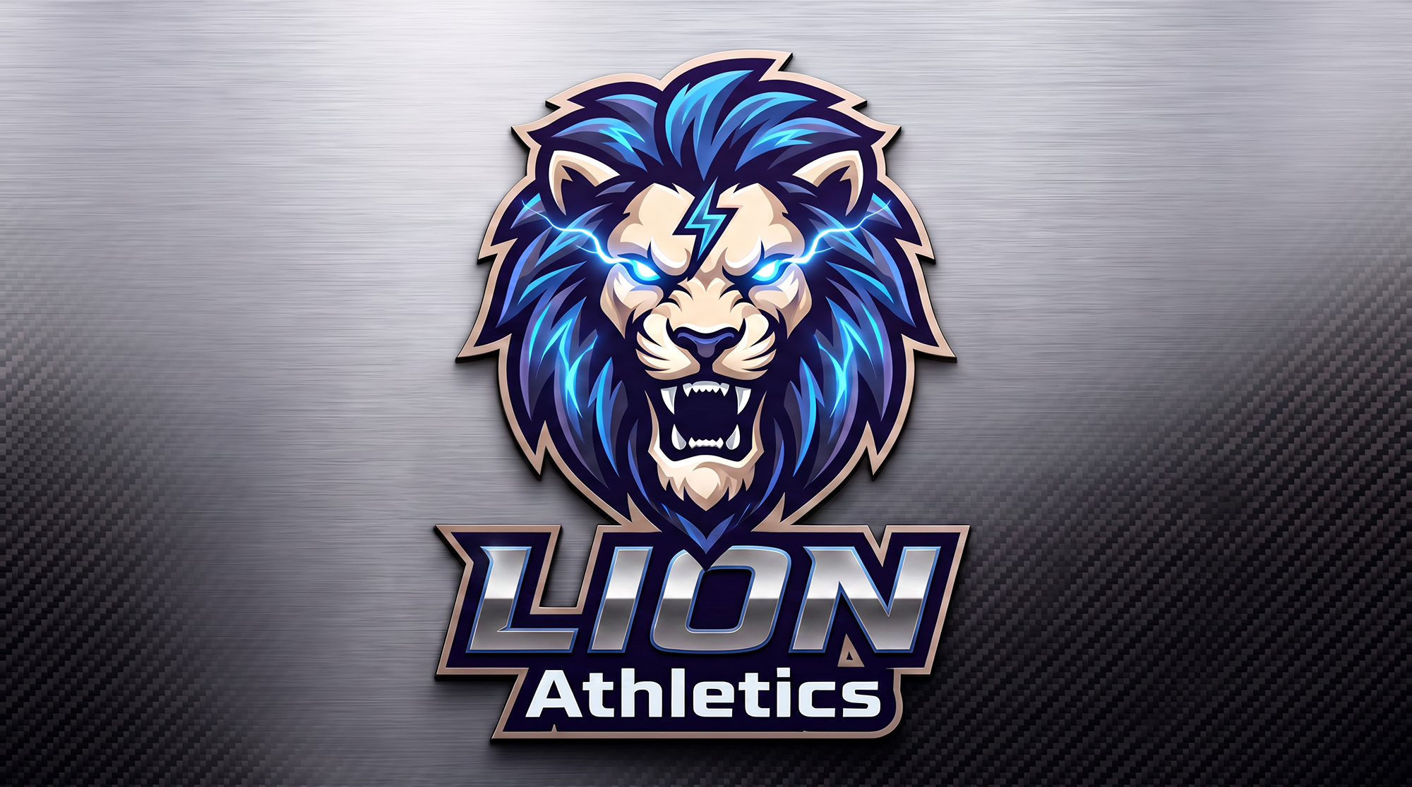 Lion Athletics mascot logo