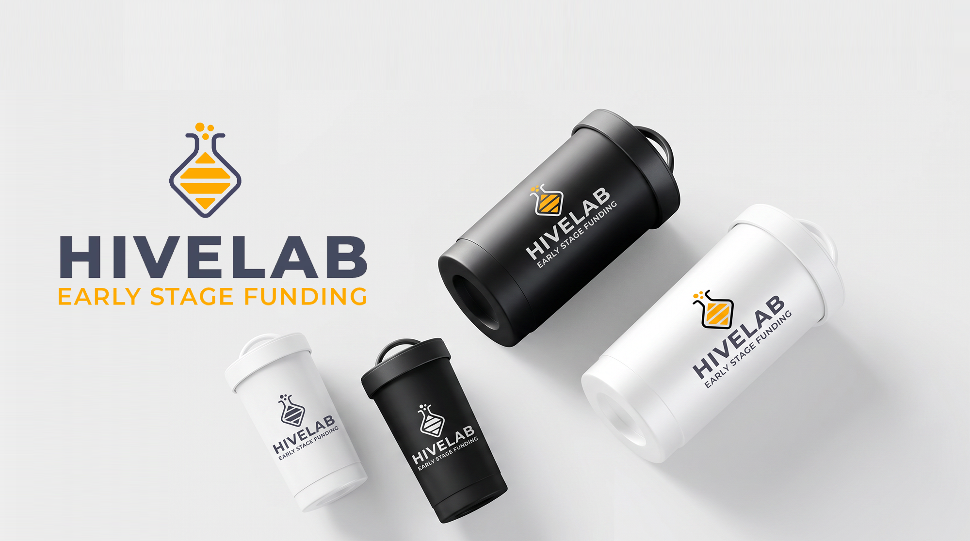 Hivelab branded water bottles