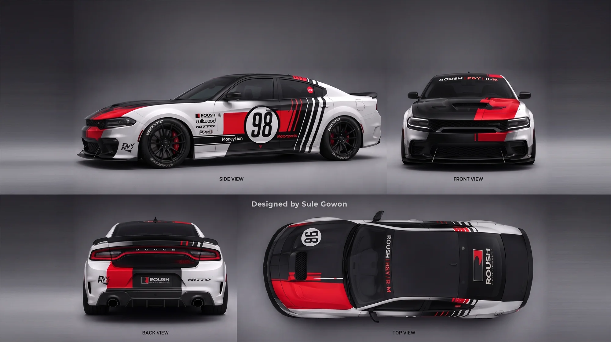Roush Motorsports race car wrap design