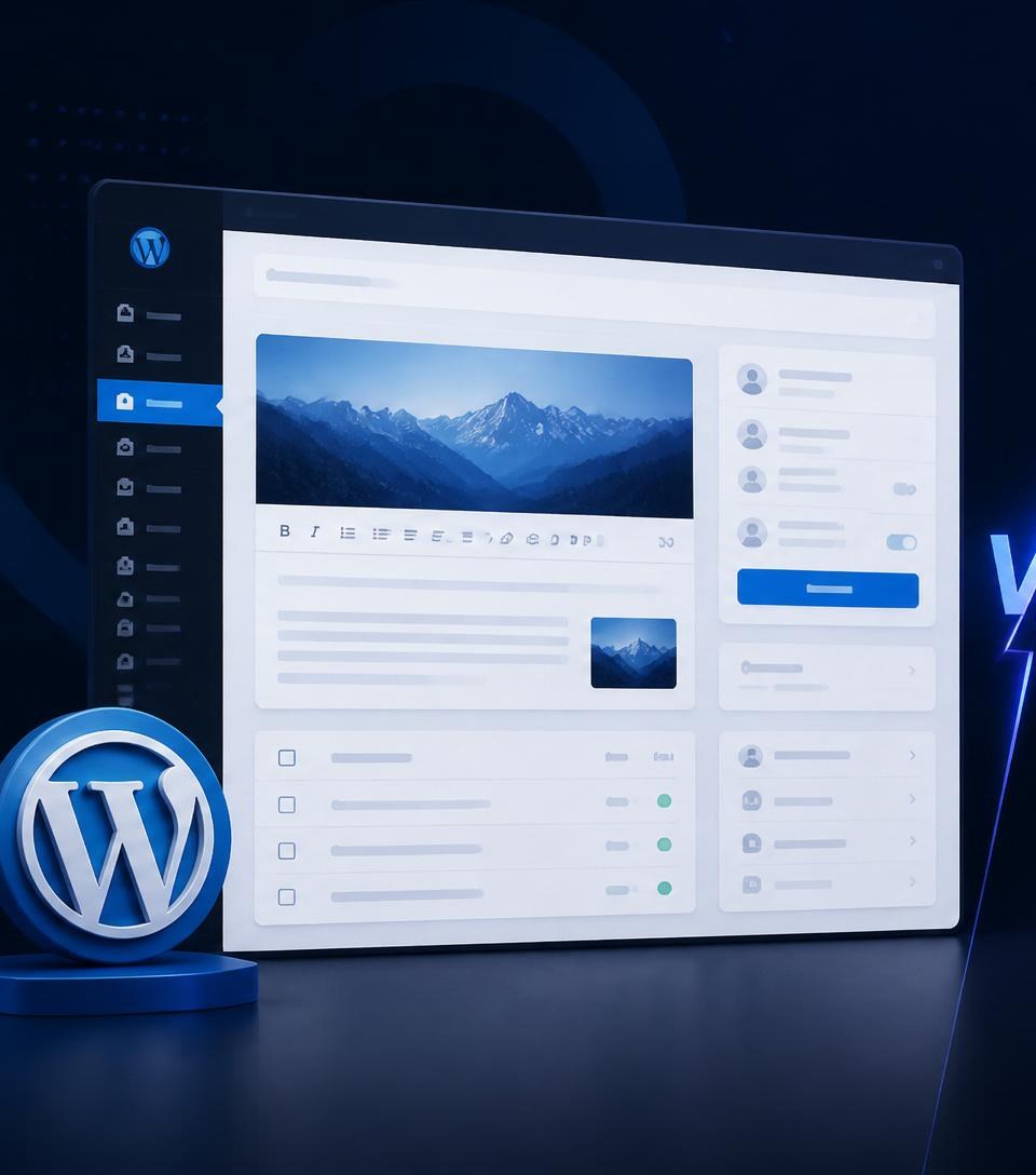 WordPress CMS dashboard for easy content management